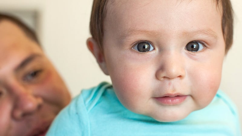 Baby boy close up